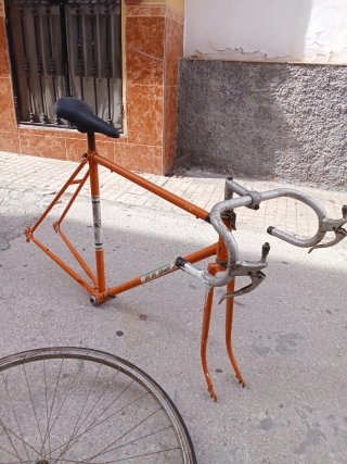Cuadro Orbea fixie y rueda
