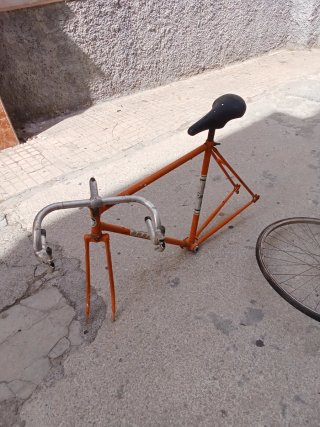 Cuadro Orbea fixie y rueda