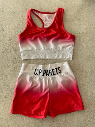 Conjunto C.P.PARETS patinaje rojo/blanco