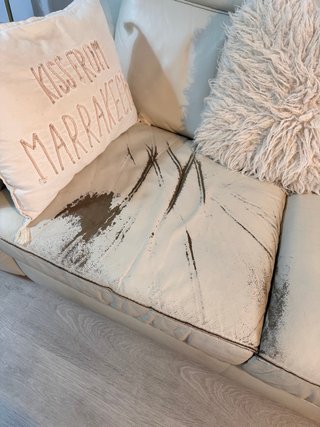Sofá Chaise Longue Piel Natuzzi Beige