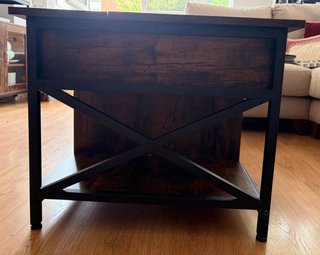 Mesa de Centro Rústica con Estante
