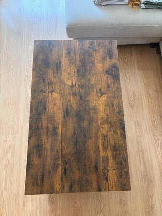 Mesa de Centro Rústica con Estante