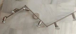 Lámpara de Focos Articulada Plateada
