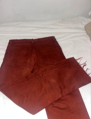 Vaqueros campana rojos mujer