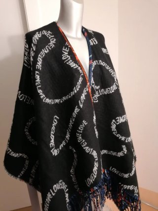 Poncho Desigual Negro Prezzo fisso
