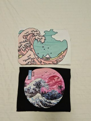 Pack 2 Camisetas XS Ola Hokusai