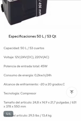 Nevera Camper VEVOR 50L nueva