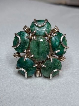Anillo de Plata y esmeraldas