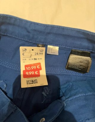 Pantalón corto azul mujer