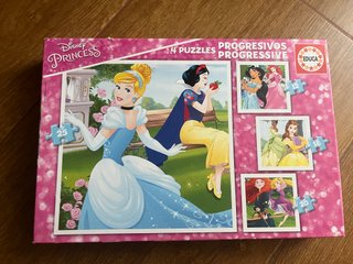 Puzzle Princesas Disney 4 en 1