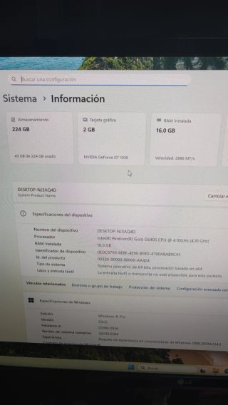 PC G6405 | GT1030 2GB | 16GB RAM | SSD