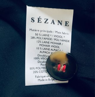 Chaquetón Sezane de Lana, Alpaca y Mohair