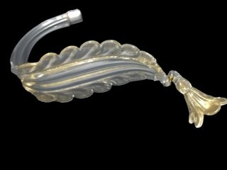 Ricambio Murano Foglia Oro Trasparente