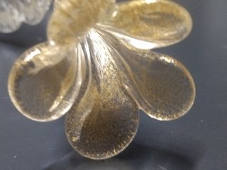 Ricambio Murano Foglia Oro Trasparente