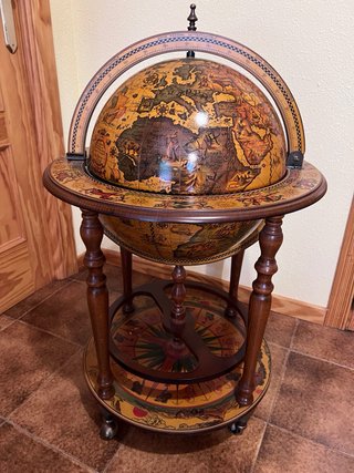 Mueble Bar Globo Terráqueo Vintage