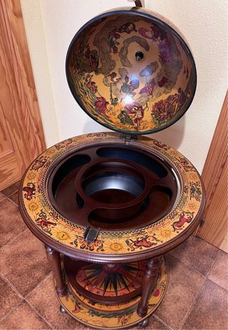 Mueble Bar Globo Terráqueo Vintage
