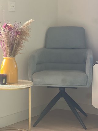 Nuevo sillon giratorio moderno color turquesa