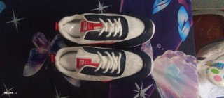 Zapatillas tela azul y blanco