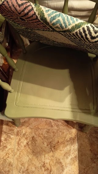 Silla Antigua de Madera Verde