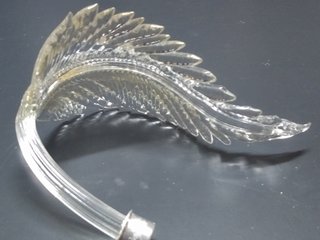 Foglia Murano Vetro Trasparente Oro