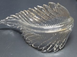 Foglia Murano Vetro Trasparente Oro