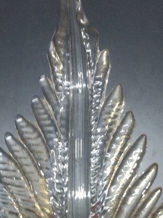 Foglia Murano Vetro Trasparente Oro