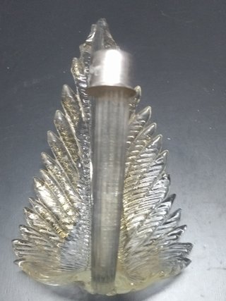 Foglia Murano Vetro Trasparente Oro