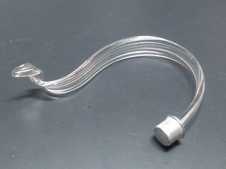 Foglia Murano Vetro Trasparente Oro