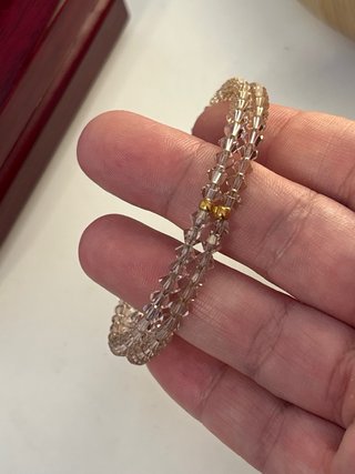 Pulsera de cristal y oro