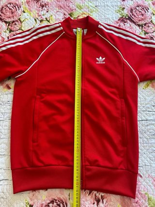 Felpa Adidas Originals Rossa 3 Strisce Bianche