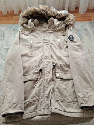 Chaquetón beige con borreguillo Talla 44