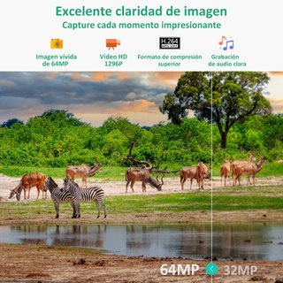 Cámara de caza GardePro E8 con WiFi, 64 MP