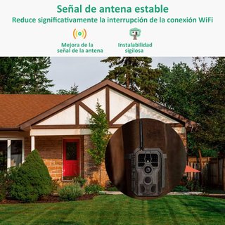 Cámara de caza GardePro E8 con WiFi, 64 MP