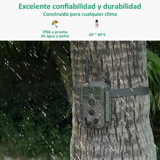 Cámara de caza GardePro E8 con WiFi, 64 MP