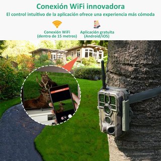 Cámara de caza GardePro E8 con WiFi, 64 MP