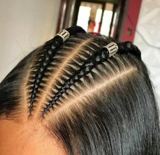 Trenzas de Corona con Abalorios