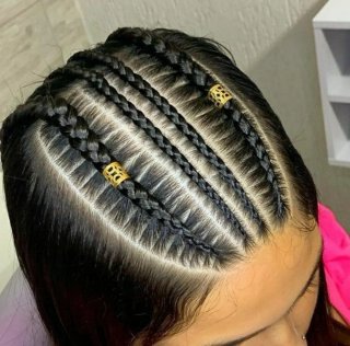 Trenzas de Corona con Abalorios