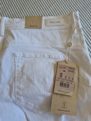 Pantalón Vaquero Blanco Salsa Talla 46
