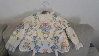 Traje de Fallera Color Crema con Flores