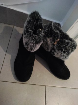 Botas de tacón con pelo