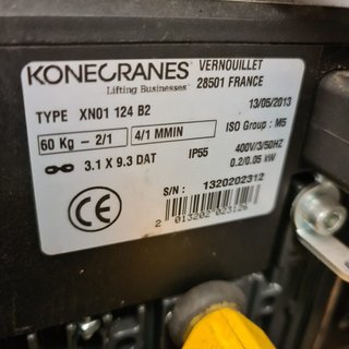 Polipasto KONECRANES 60kg carro motorizado