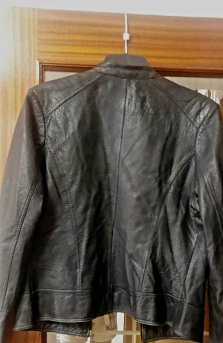 Cazadora Piel Negra Talla L