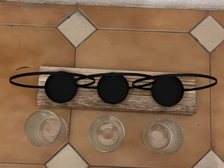 Porta-Velas Triplo "My Home" - Novo em Caixa (38,5