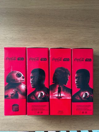 4 bottiglie Coca-Cola Star Wars Burger King