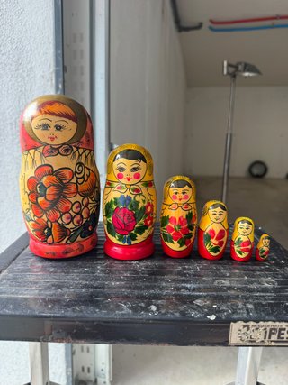 Juego Matrioskas Rusas Tradicionales Madera
