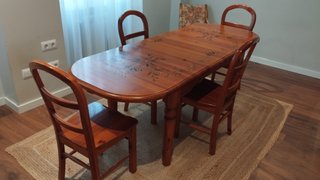 Mesa de comedor extensible de madera 6-8 personas