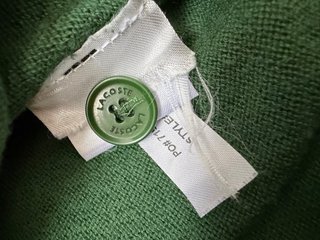 Cárdigan Lacoste Verde Talla L
