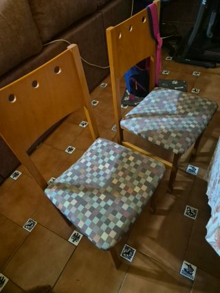Set de 2 Sillas de Madera Negras