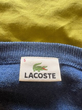 Jersey Lacoste Azul con el cuello en V