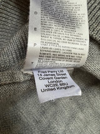 Jersey Fred Perry Gris Talla S